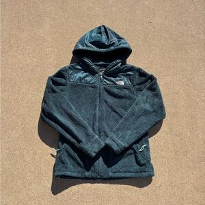 The North Face Women’s Medium Sherpa Jacket Full Zip Hooded Faux Fur Turquoise